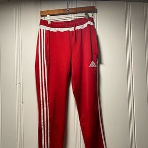 Mens Adidas Track Pants Red Size Medium